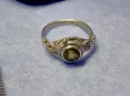 СТАР СКЪПЕЦЕНЕН СРЕБЪРЕН ПРЪСТЕН СРЕБРО 925 с РЪЧНО ФАСЕТИРАН НАТУРАЛЕН ПЕРИДОТ с ИНКЛУЗИИ 48621, снимка 9