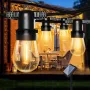 BOMCOSY 7,5м Соларна Външна LED Гирлянда( IP65 Водоустойчива,4 режима,топло бяло, снимка 1