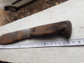 Стар масивен кован военен боен нож мачете ПСВ маркировка, снимка 5