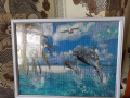 Диамантен гоблен"Слънчеви делфини", снимка 1 - Декорация за дома - 44635434