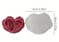 3D Малка роза сърце силиконов молд форма свещи гипс сапун смола фондан шоколад , снимка 1
