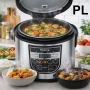 ПРОМО КОМПЛЕКТ XXL Air Fryer SilverCrest 8L + Мултикукър Rosberg R51985E5 5L / 10 програми  , снимка 4