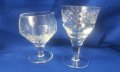 Кристални чаши за коняк 6 бр и 4 бр за вино от един лот, ръчна гравюра, снимка 5