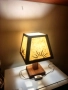 Интересна Стара Дървена Настолна Лампа, снимка 5