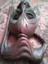 Махагонова маска ритуална стара дървена традиционно изкуство от Африка 43738, снимка 6