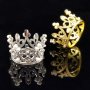 Сребриста и златиста малка корона с перли топер декорация , снимка 1 - Други - 44197654