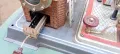 Стара немска метална играчка,парен котел,двигател, снимка 12
