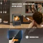 Анимирана камина 3D "танцуващ пламък" с енергиен Клас А керамичен тих нагревател с вентилатор 2200 W, снимка 2