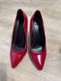 Червени обувки на ток , снимка 1 - Дамски обувки на ток - 44431364