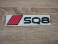емблема Audi SQ8 нов стил черно с червено, снимка 4