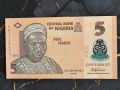 Банкнота - Нигерия - 5 найра UNC | 2018г., снимка 1