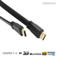 OMEGA HDMI плосък кабел v.1.4, 5м. FLAT CABLE, снимка 3 - Кабели и адаптери - 36187141