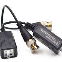 Video Balun Видео Балун Трансформатор Комплект 720P 1080P AHD/CVI/TVI CCTV Пасивен HDCVI Един Канал, снимка 2 - Други - 41310729