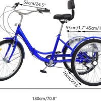 -10% ТЕЛК- Семеен Сгъваем Нов Триколесен Велосипед 24 цола 7 скорости, снимка 2 - Велосипеди - 40937415