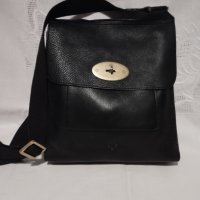 MULBERRY ЕСТЕСТВЕНА КОЖА - черна, мъжка чанта през рамо, снимка 1 - Чанти - 41682758