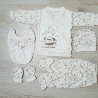 Турски бебешки комплект за изписване 5 части 100% памук, снимка 2 - Комплекти за бебе - 40286071