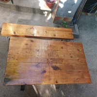 Дървена маса с пейка, снимка 6 - Маси - 41280823