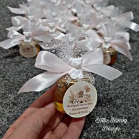 Декорирано бурканче с мед-подарък за погача,кръщене или сватба, снимка 7 - Подаръци за кръщене - 38856978