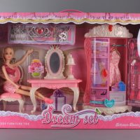 Кукла Барби с гардероб, тоалетка и аксесоари, снимка 9 - Кукли - 34646017