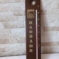 Стар дървен стенен термометър - ПЛОВДИВ, снимка 2 - Антикварни и старинни предмети - 42092538