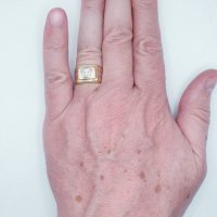 Златни мъжки пръстени-14К, снимка 2 - Пръстени - 38764140