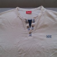 Мъжка бяла блуза фланелка Mastiff, снимка 2 - Тениски - 33809336