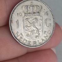 1 гулден 1956 г сребро Нидерландия

, снимка 3 - Нумизматика и бонистика - 41736738