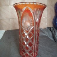 кристална ваза бохемия арт деко, снимка 1 - Антикварни и старинни предмети - 35766900