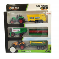Комплект селскостопански превозни средства трактор комбайн, снимка 3 - Коли, камиони, мотори, писти - 44536273
