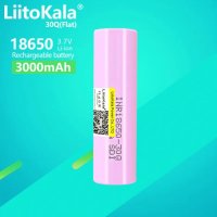 LiitoKala®™ 3.7v 30Q 30Q-N Li-Ion Батерии 18650 с Пластинка или БЕЗ 30A 3000mAh Взривозащитен Клапан, снимка 2 - Аксесоари за електронни цигари - 42533811