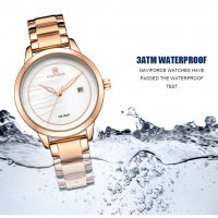 Дамски часовник NAVIFORCE Clarity Rose Gold/White 5008 RGW., снимка 5 - Дамски - 34744332