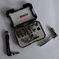Комплект Bosch накрайници,тресчотка и допълнителна ръкохватка за битове - 27 части, снимка 5 - Други инструменти - 34196975
