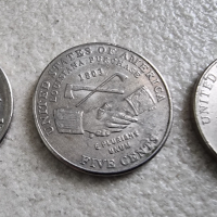 Монети. САЩ . 5 цента . 4 различни монети., снимка 4 - Нумизматика и бонистика - 44693638