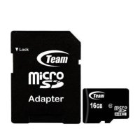 MicroSDHC, карта памет TEAMGROUP, клас 10, адаптер, 16GB, снимка 1 - Карти памет - 42738939