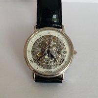 Limited GUCCI Skeleton Platinum Дамски часовник, снимка 2 - Дамски - 41894850