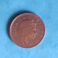 1 one penny 2008 г.Англия, снимка 1 - Нумизматика и бонистика - 42279572