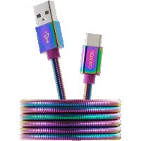 Зареждащ кабел CANYON UC-7 Type C USB 2.0 standard cable, 1.2М, Лилав SS30243, снимка 1 - USB кабели - 40063308