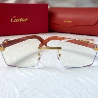 Cartier висок клас слънчеви очила Мъжки Дамски слънчеви с дървени дръжки, снимка 5 - Слънчеви и диоптрични очила - 41949038