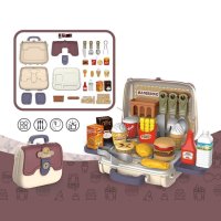 Детско куфарче с принадлежности - 24 части в два варианта/за бургери или козметично, снимка 4 - Игри и пъзели - 41906727