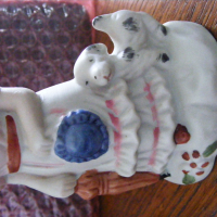 Порцеланова фигурка - Момиче с куче, бисквит, снимка 5 - Антикварни и старинни предмети - 44840684