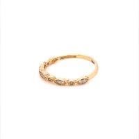 Златен дамски пръстен 1,20гр. размер:56 14кр. проба:585 модел:20144-6, снимка 3 - Пръстени - 42616168