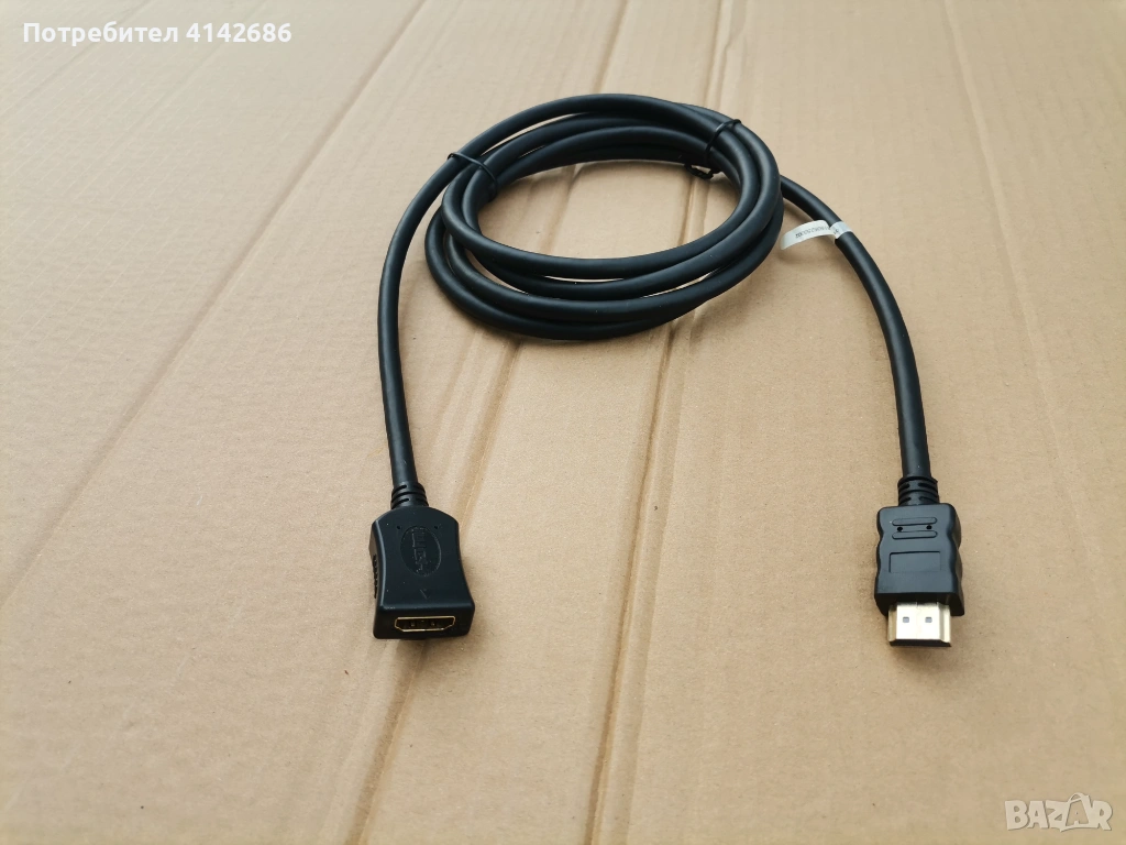 Кабел удължител HDMI F /HDMI M с Ethernet, 2 метра , снимка 1