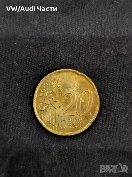 Монета 20 евро цента Германия 2002г. Бранденбургска врата, снимка 1