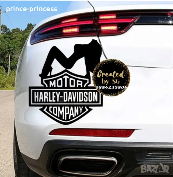 Стикер за кола Мотор Harley-davidson, снимка 1