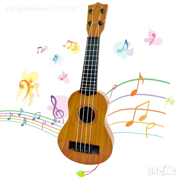 Детска Китара, Укулеле - 17 инча, около 45 см.,4 струни, снимка 1