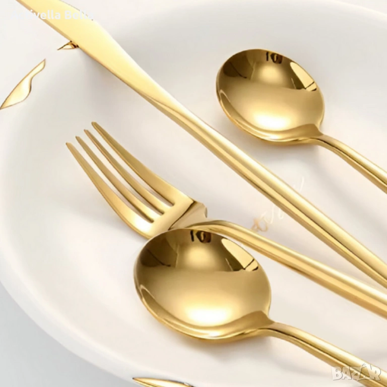 Комплект ножове Voltz с мраморно покритие и стойка – Стил, острота и удобство за перфектна кухня 5OV, снимка 1