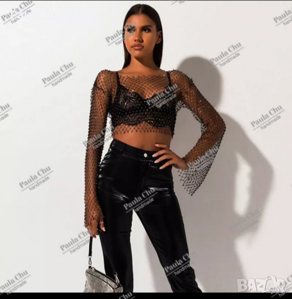 Блуза мрежа (кроп топ ) 40 лв , снимка 1