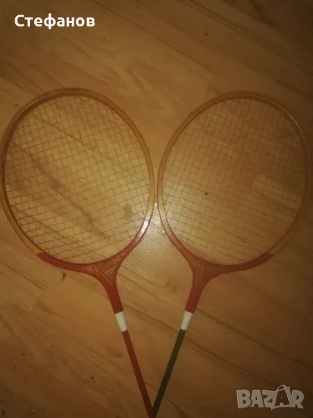 Редки, винтидж, дървени ракети за бадминтон Komet Germina, снимка 1