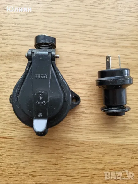 Щепсел и контакт ,ретро , снимка 1