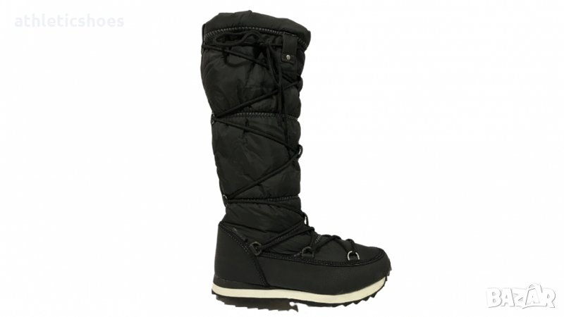 Дамски високи апрески за сняг и студ в черно -180, снимка 1